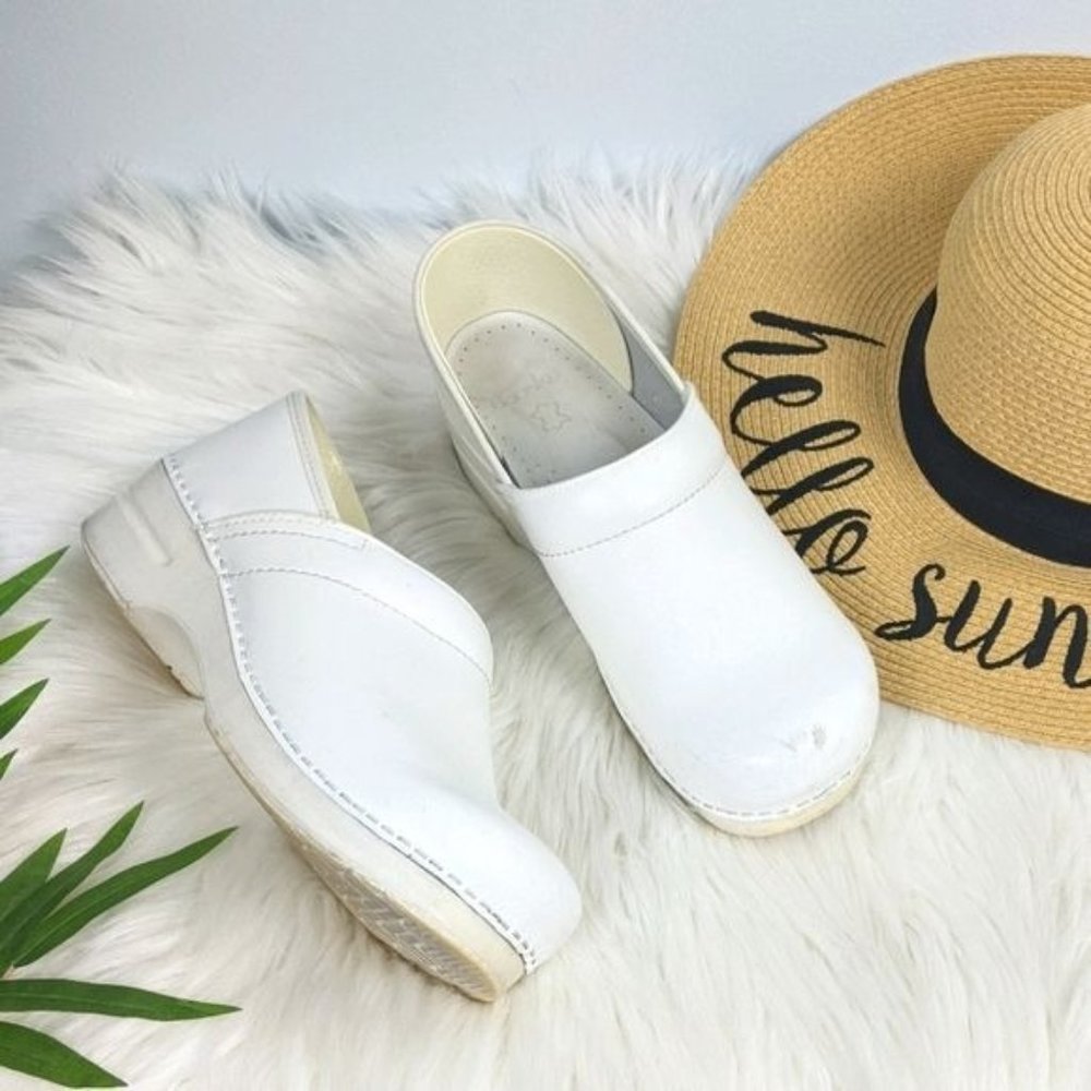 Dansko Cabrio Professional Clog White Leather 41 EU 10.5 / 11 US